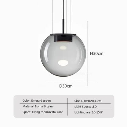 Creative glass hanging lamp