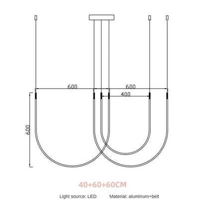 Designer lines ceiling lamp