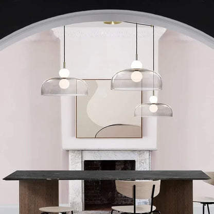 Scandinavian glass pendant lamp