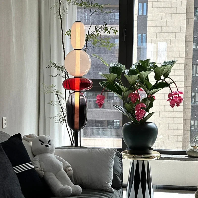 Designer Floor Lamp with Color Details