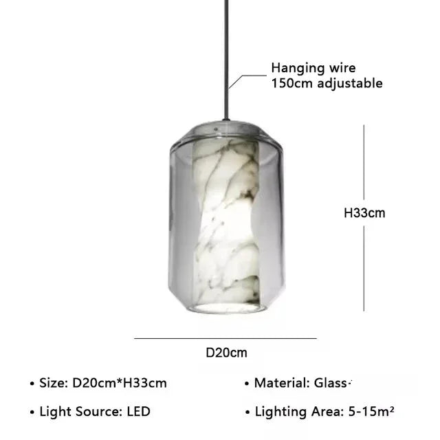 Luxurious LED Glass Pendant Light