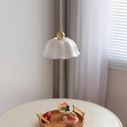 Ceramic copper ceiling lamp