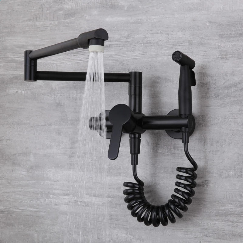 Wall-Mounted Nordic Pot Filler with Spray Function