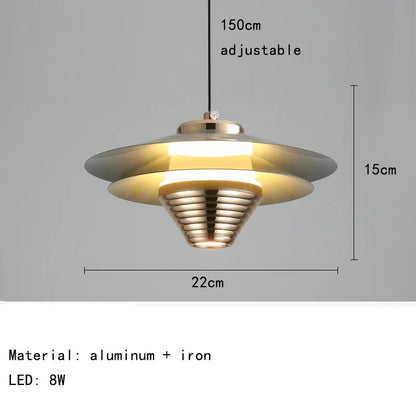 Aluminum LED pendant light