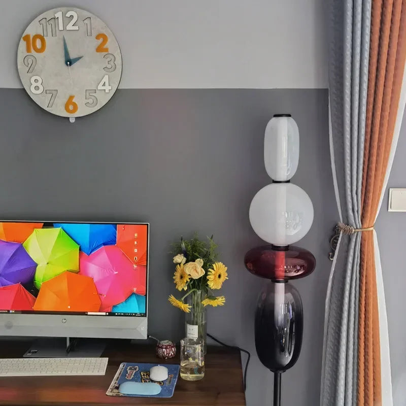 Designer Floor Lamp with Color Details