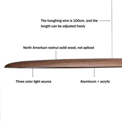 Minimalist wooden pendant light