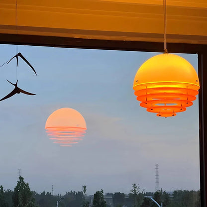 Orange Glass Pendant Light