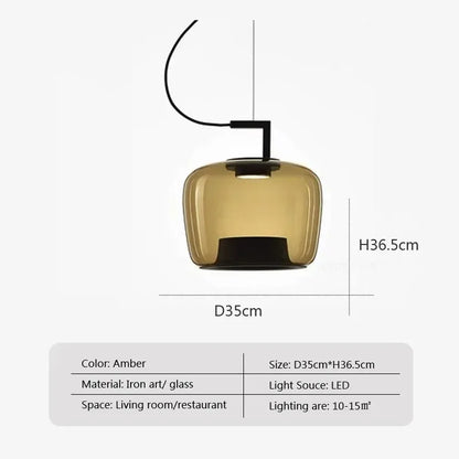 Creative glass hanging lamp