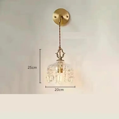 Crystal glass pendant light