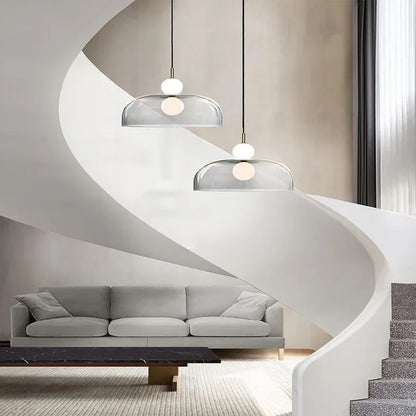 Scandinavian glass pendant lamp