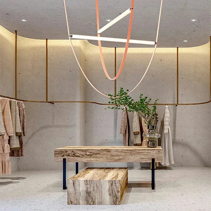 LED leather pendant light
