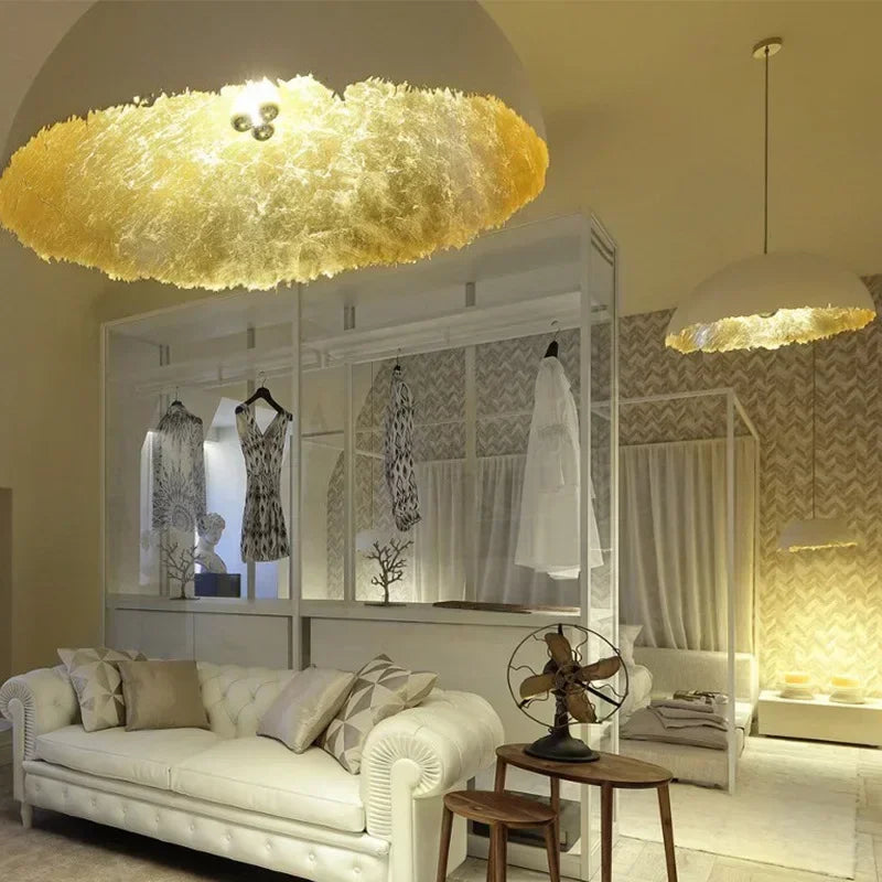 Half-moon LED pendant light