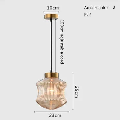 Loft Style Glass Pendant Light