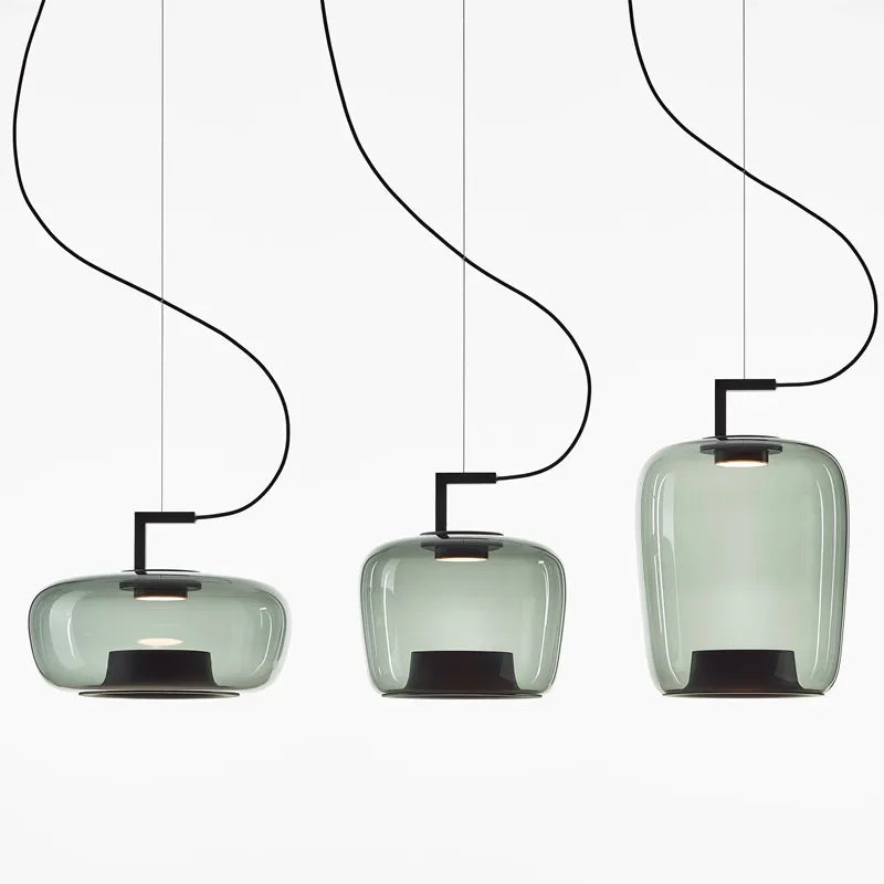 Creative glass hanging lamp
