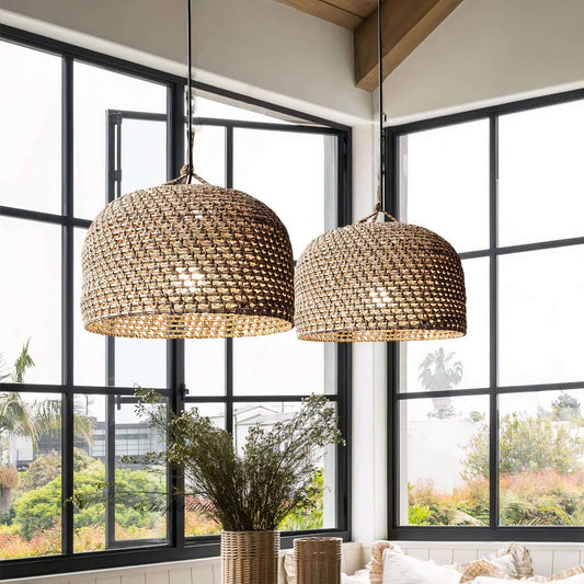 Woven Rattan Ceiling Light