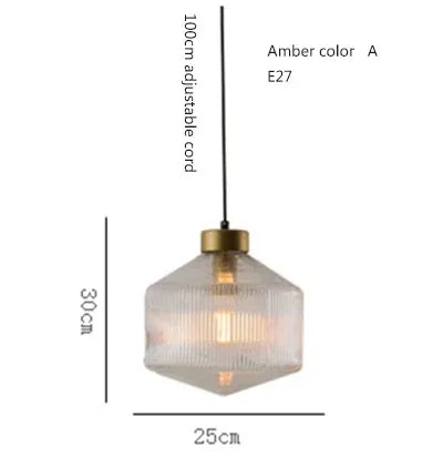 Loft Style Glass Pendant Light