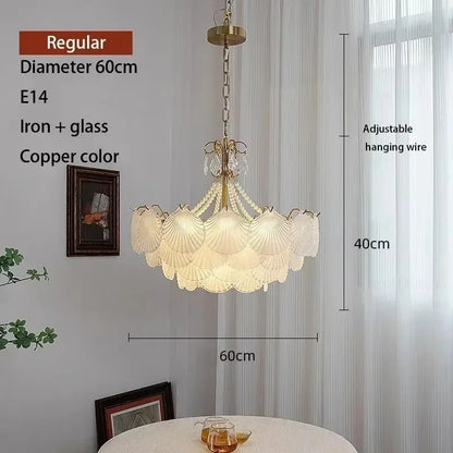 Shell Glass LED Chandelier
