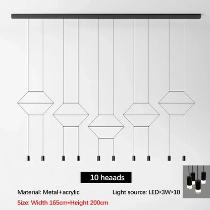 Elegant LED Long Hanging Lamp