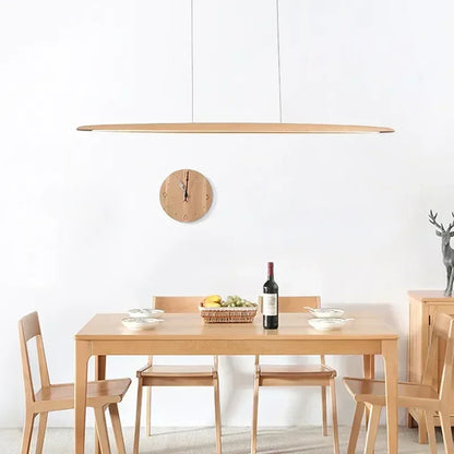 Minimalist wooden pendant light