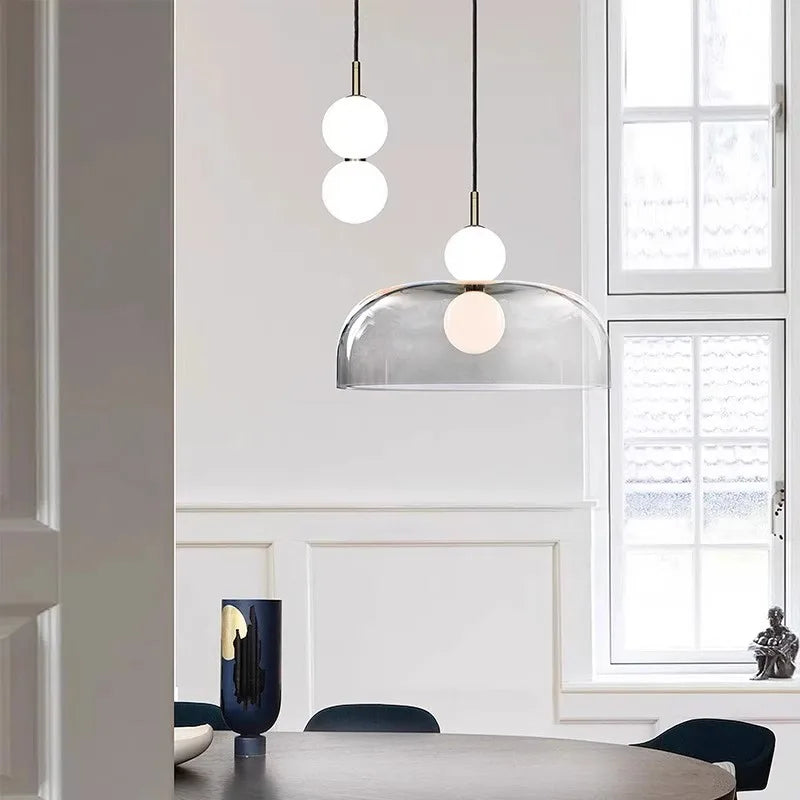Scandinavian glass pendant lamp