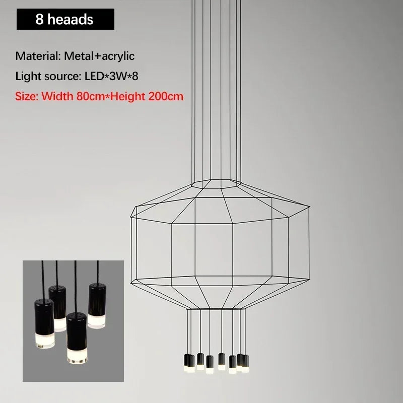Elegant LED Long Hanging Lamp