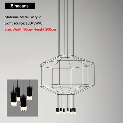 Elegant LED Long Hanging Lamp