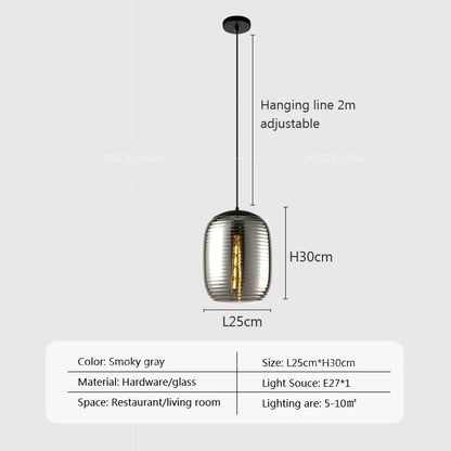Postmodern glass pendant lamp