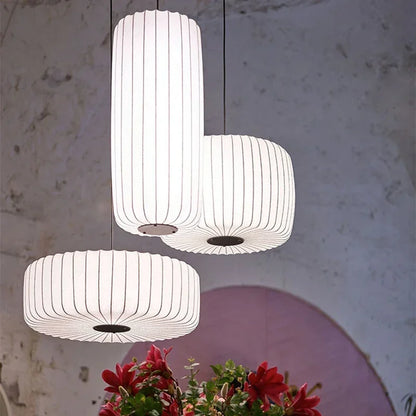 Japanese Silk Pendant Lamp