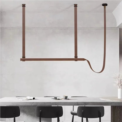Luxury leather pendant lamp
