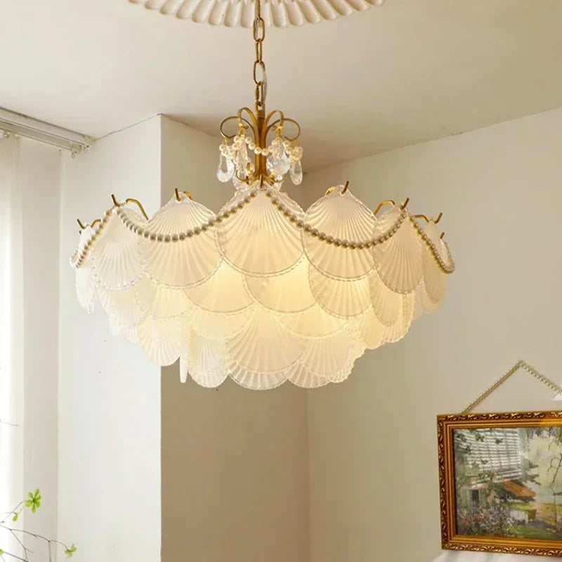 Shell Glass LED Chandelier