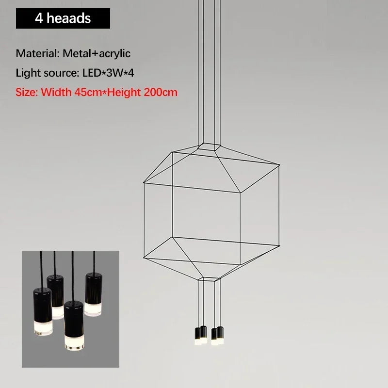 Elegant LED Long Hanging Lamp