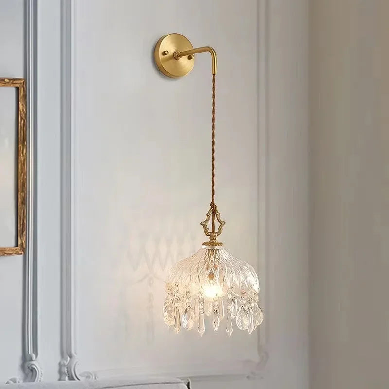 Crystal glass pendant light