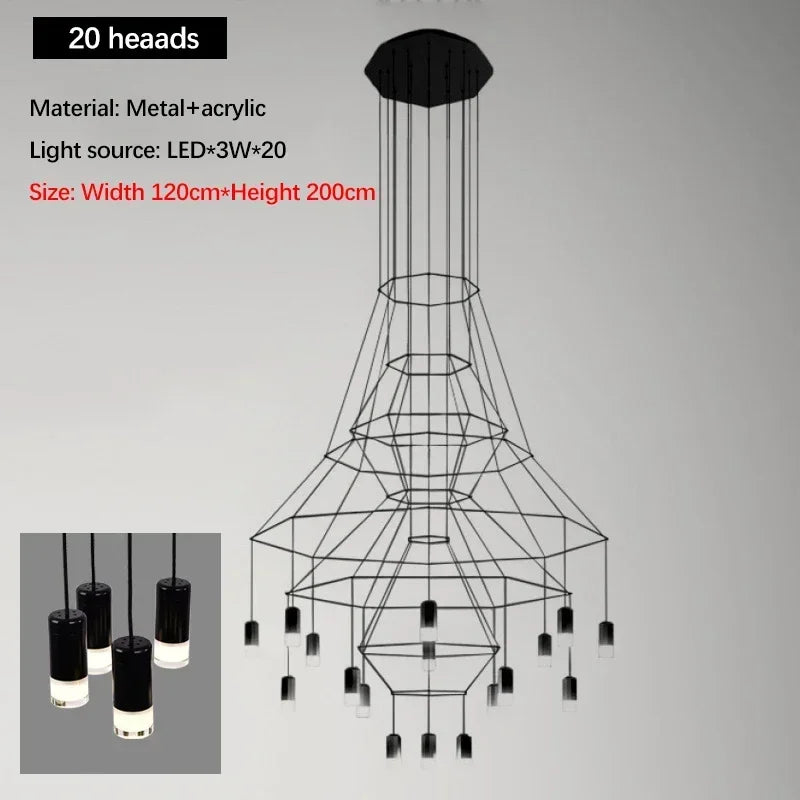 Elegant LED Long Hanging Lamp