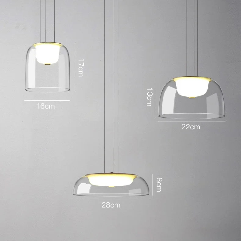 Transparent Glass Hanging Lamp
