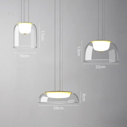Transparent Glass Hanging Lamp