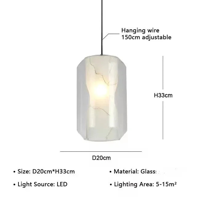 Luxurious LED Glass Pendant Light
