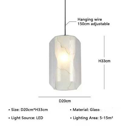 Luxurious LED Glass Pendant Light