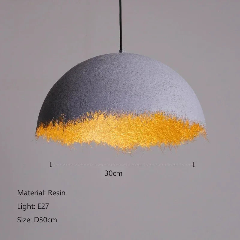 Half-moon LED pendant light