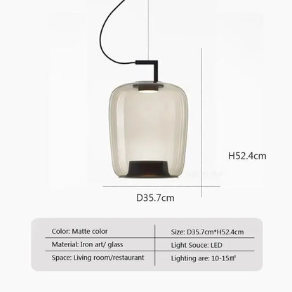 Creative glass hanging lamp