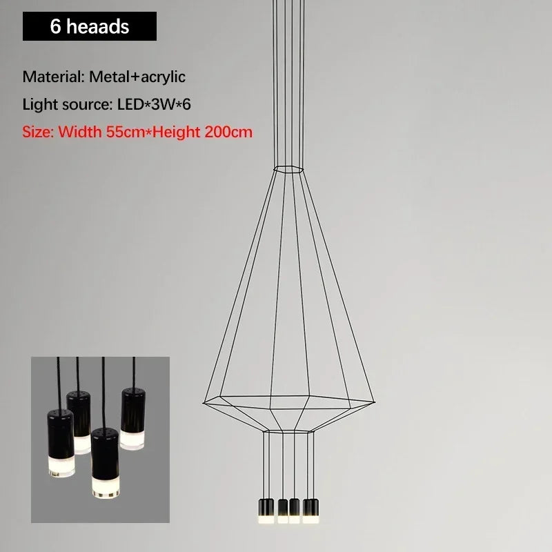 Elegant LED Long Hanging Lamp