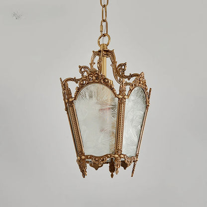 Retro copper pendant light