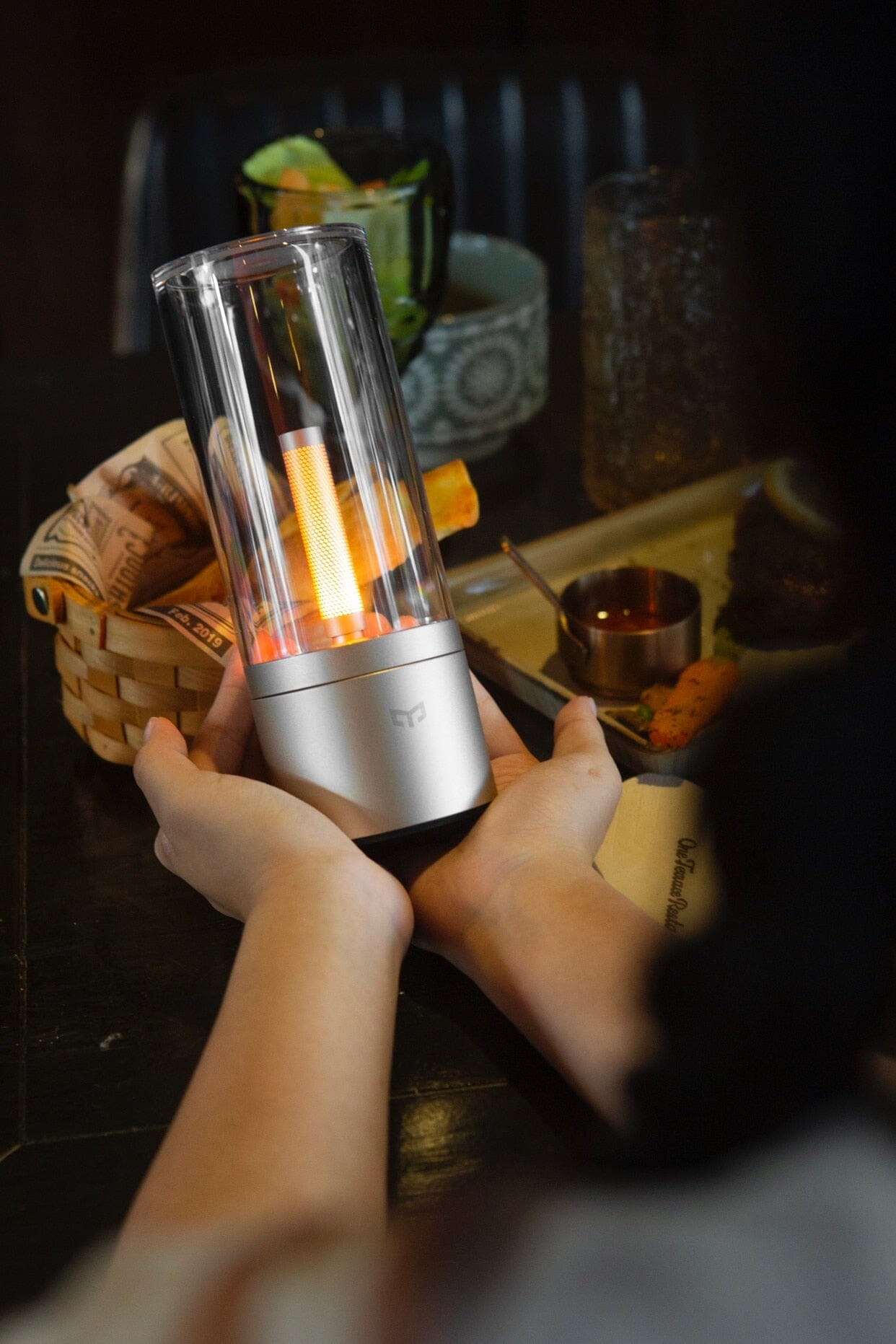 Candle Glow Rotating LED Lamp
