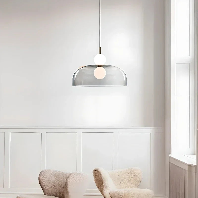 Scandinavian glass pendant lamp