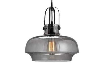 Silver glass pendant light