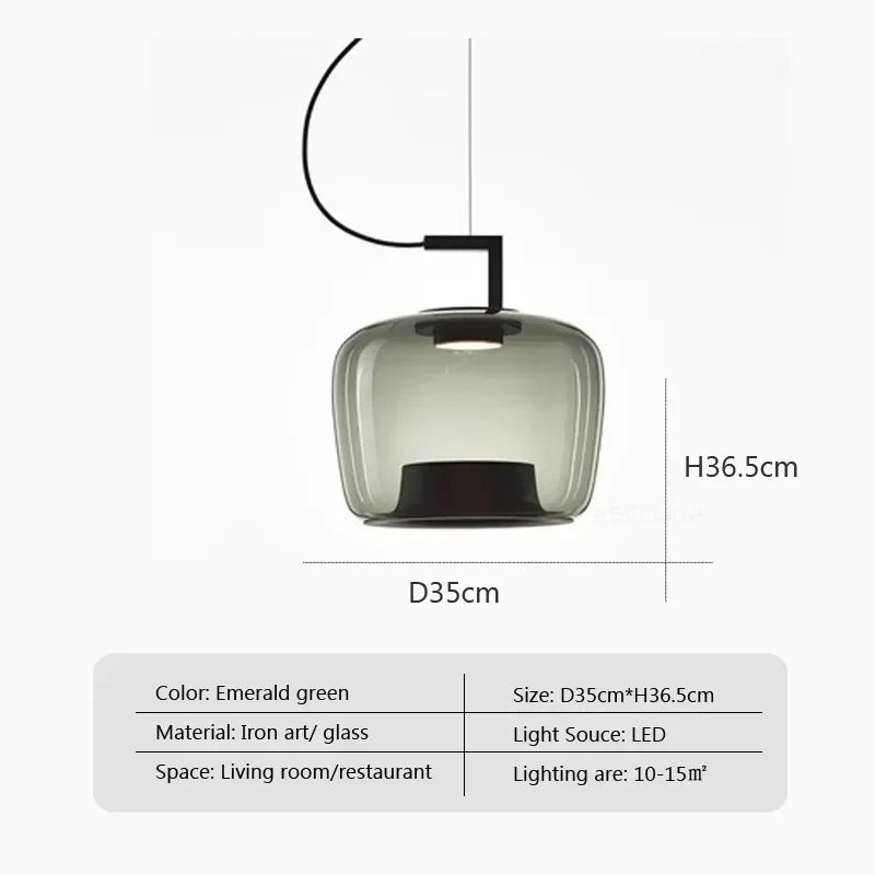Creative glass hanging lamp