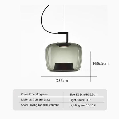 Creative glass hanging lamp