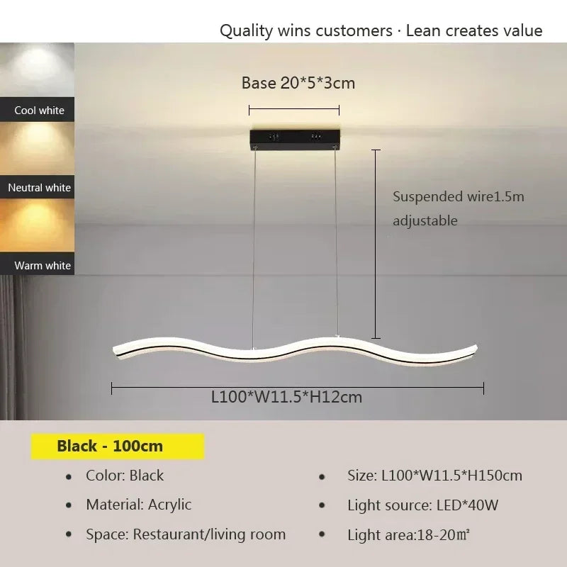 Modern Linear Pendant Light