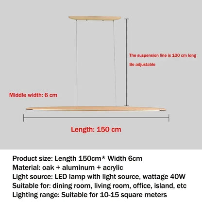 Minimalist wooden pendant light
