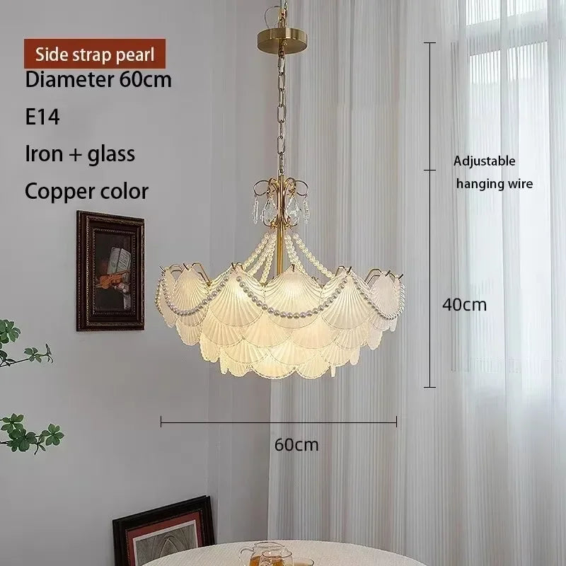 Shell Glass LED Chandelier