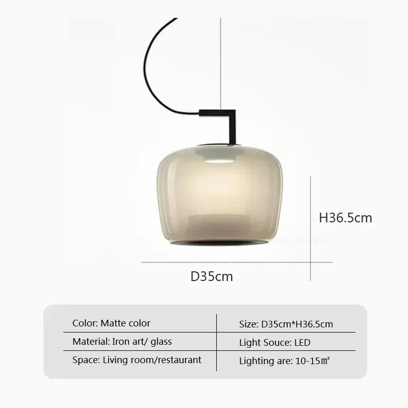 Creative glass hanging lamp